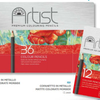 Σετ με χρωματιστά μολύβια Μatite Artist (μεταλλικό κουτί) - 36 τεμάχια